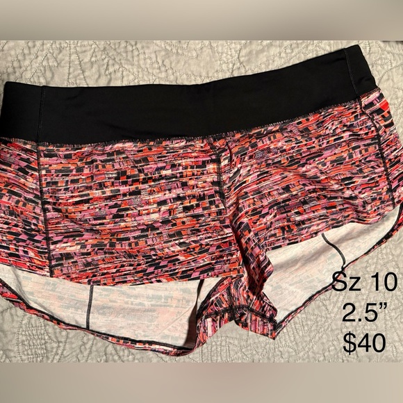 lululemon athletica Pants - Lululemon Athletica Pink and Black Athletic Shorts